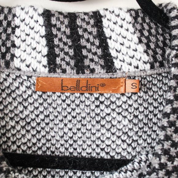 BELLDINI black and white mock neck sweater - Picture 2 of 5